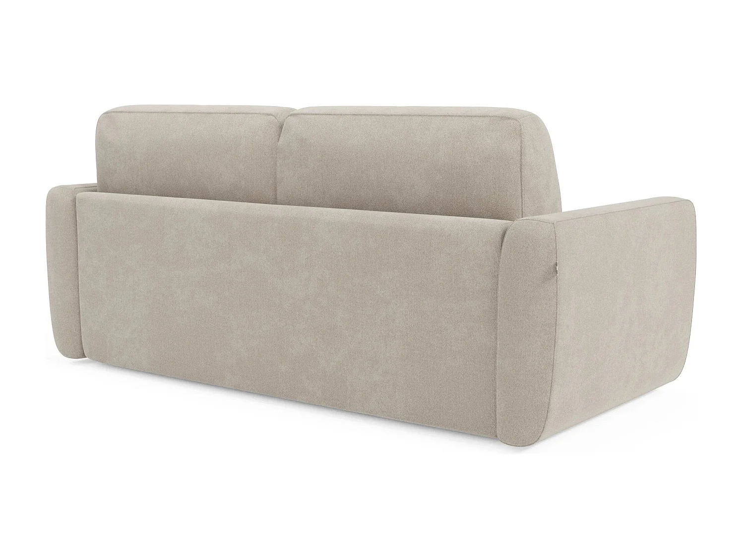 Leonida Divano letto sfoderabile e materasso H18 cm - vano portaguanciali in tessuto Smacchiabile T23 202 cm panna