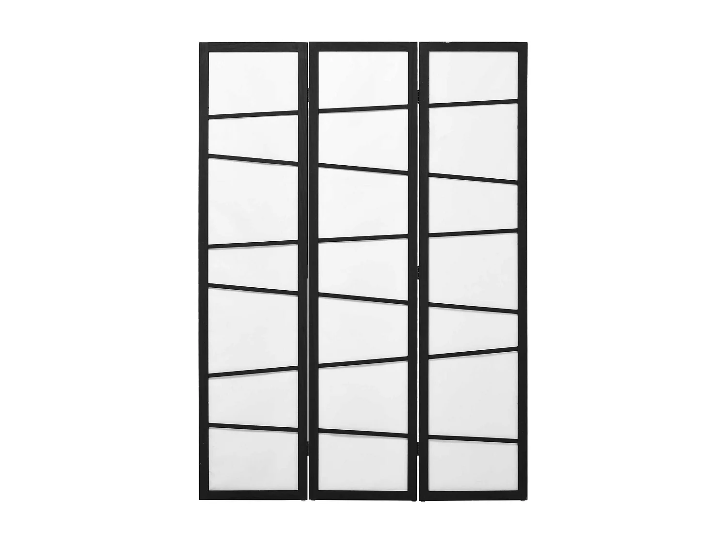 Separè pieghevole da 3 pannelli 120x170cm nero e bianco