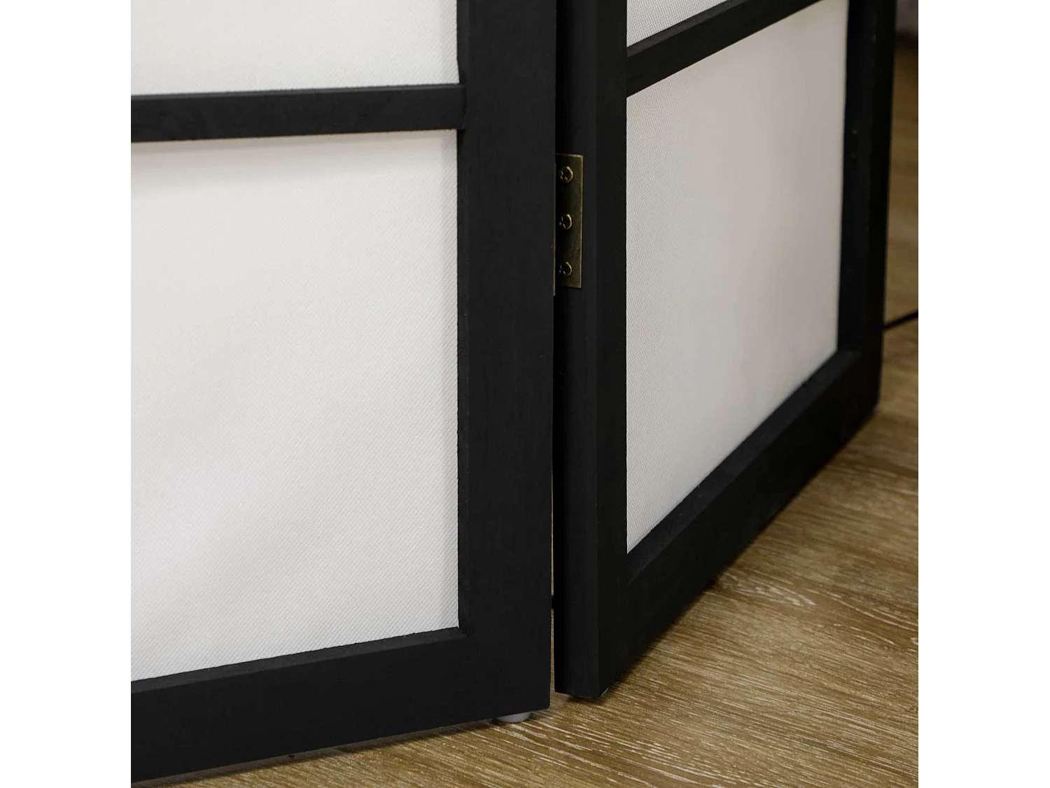 Separè pieghevole da 3 pannelli 120x170cm nero e bianco