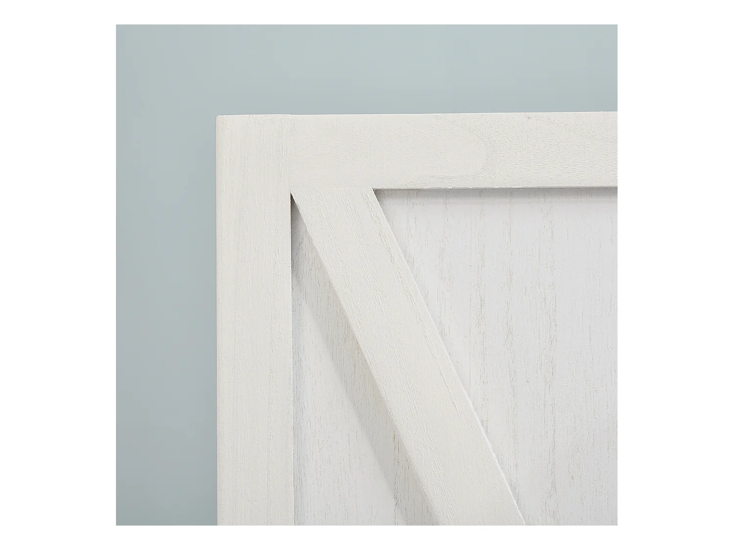 Paravento da interno a 4 ante stile country 182x170cm legno bianco