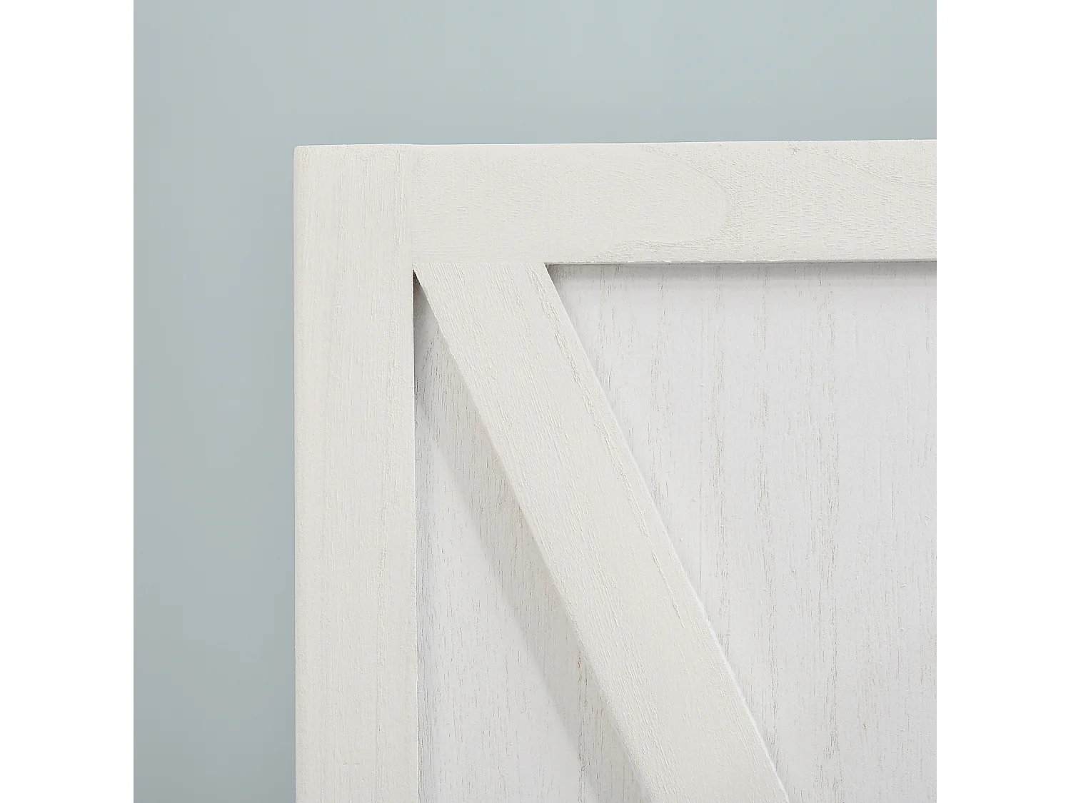 Paravento da interno a 4 ante stile country 182x170cm legno bianco