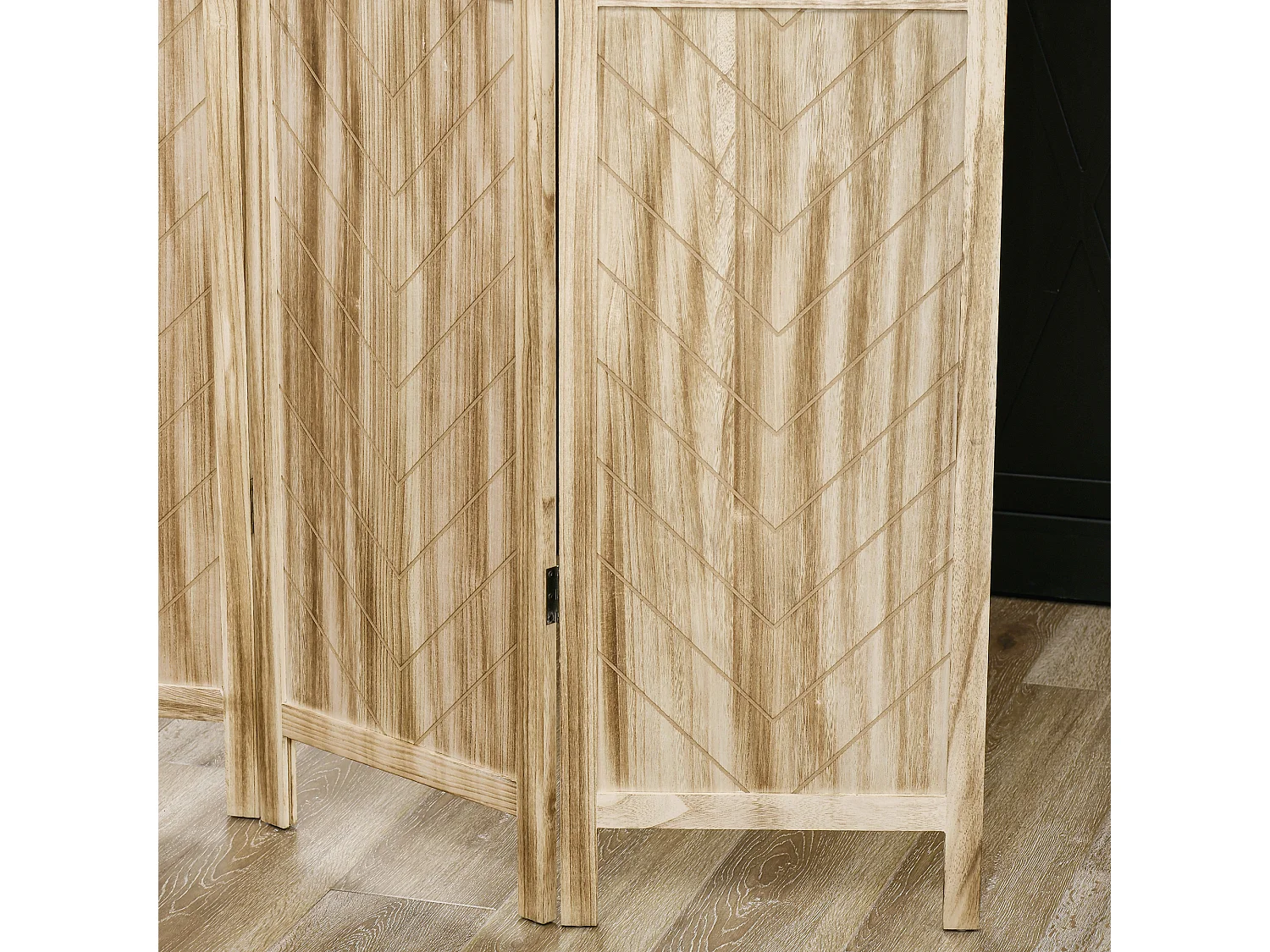Paravento da interno pieghevole a 3 ante in legno 120x1.6x170 cm