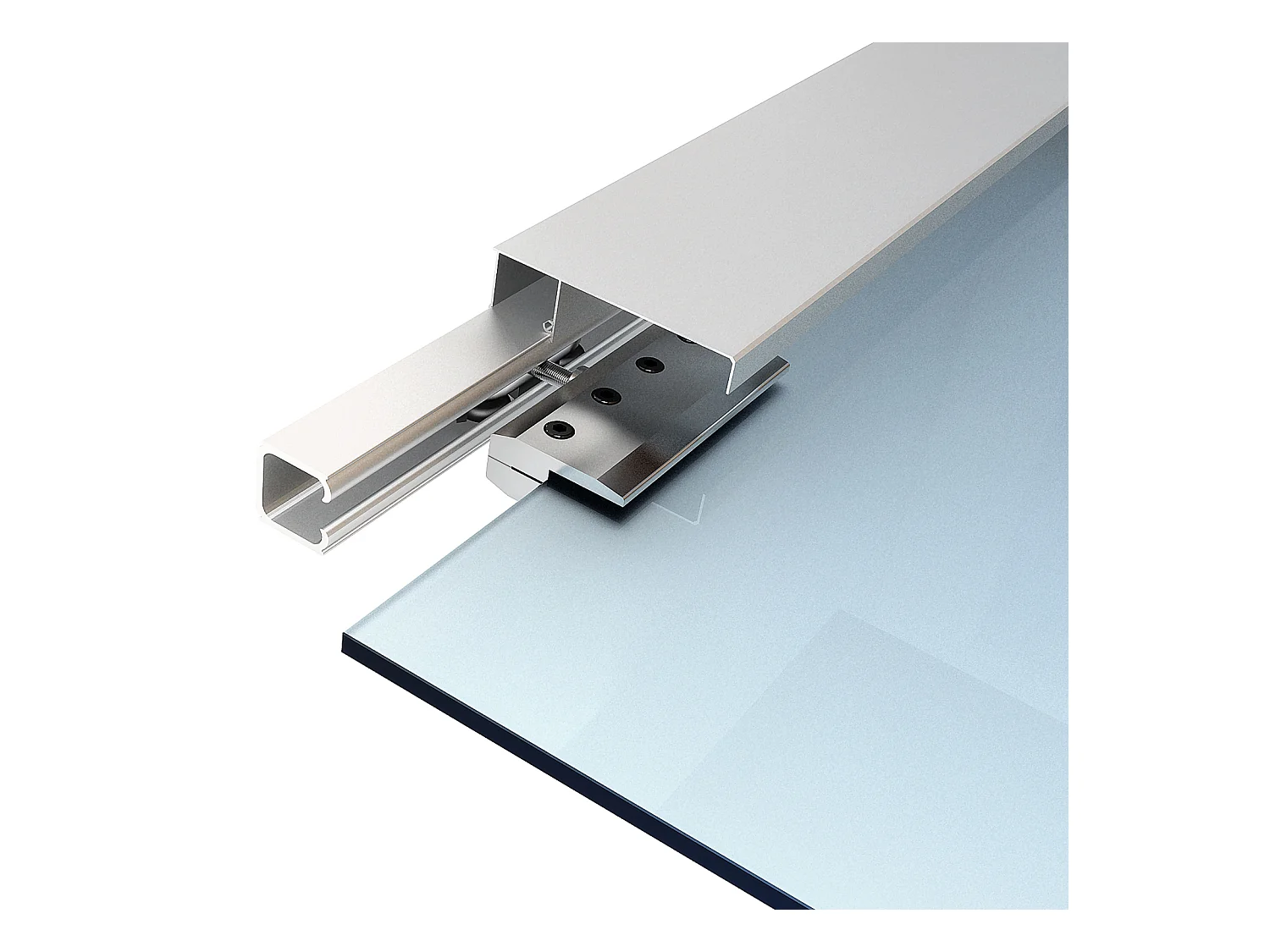 Porta scorrevole in vetro satinato 8 mm con maniglia 205x102.5 cm