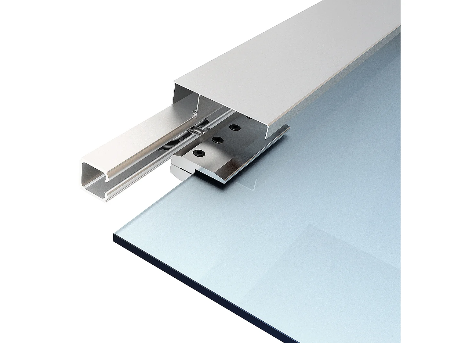 Porta scorrevole in vetro satinato 8 mm con maniglia 205x102.5 cm