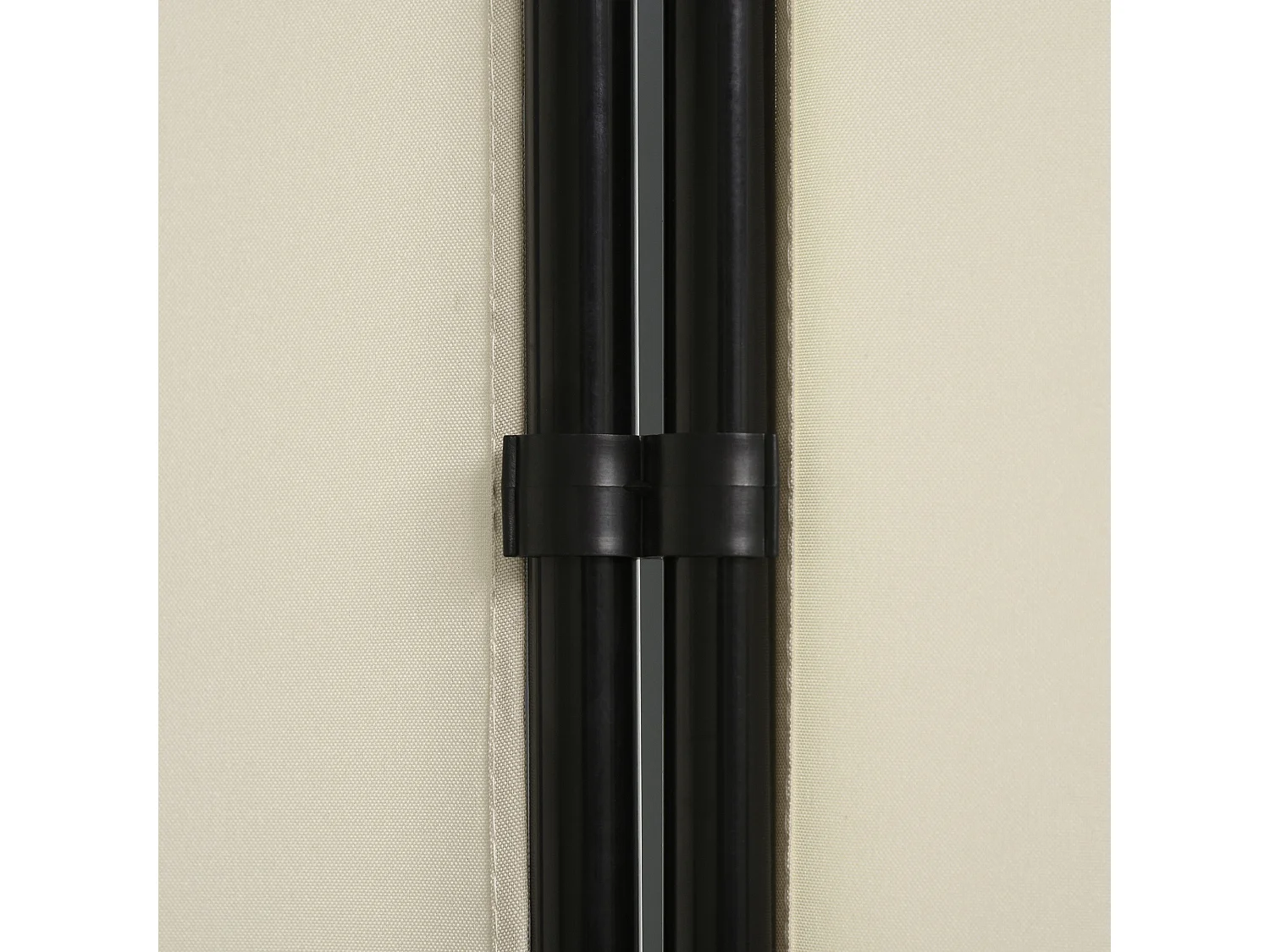 Separé da interno pieghevole a 3 pannelli metallo e poliestere beige