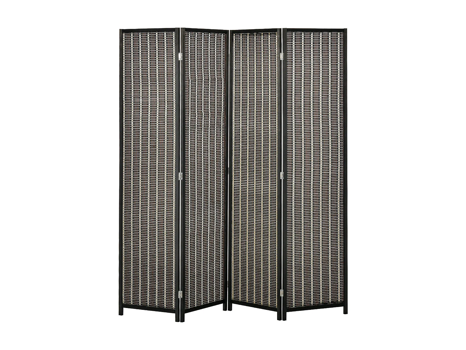 Separé paravento in legno e bambù 4 pannelli altezza 180cm