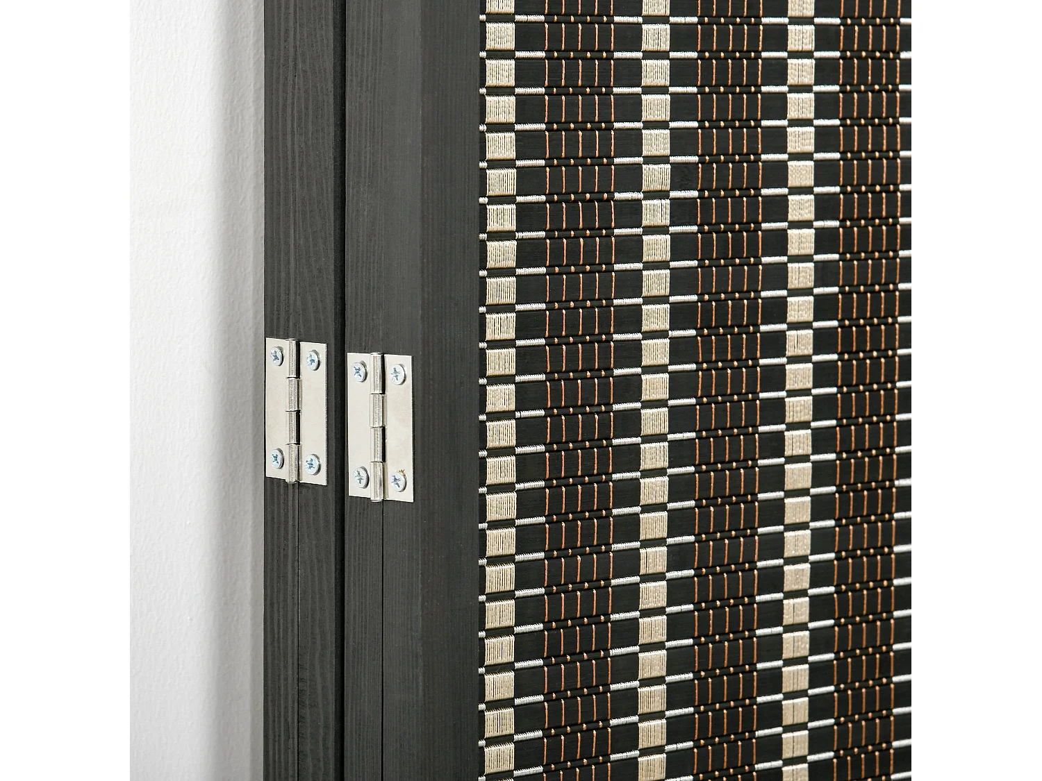Separé paravento in legno e bambù 4 pannelli altezza 180cm