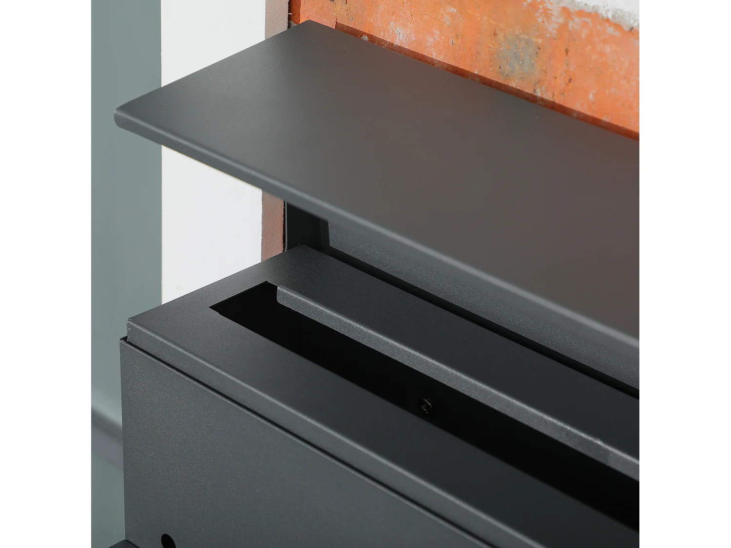 Cassetta postale in acciaio zincato con 3 fessure e 2 chiavi