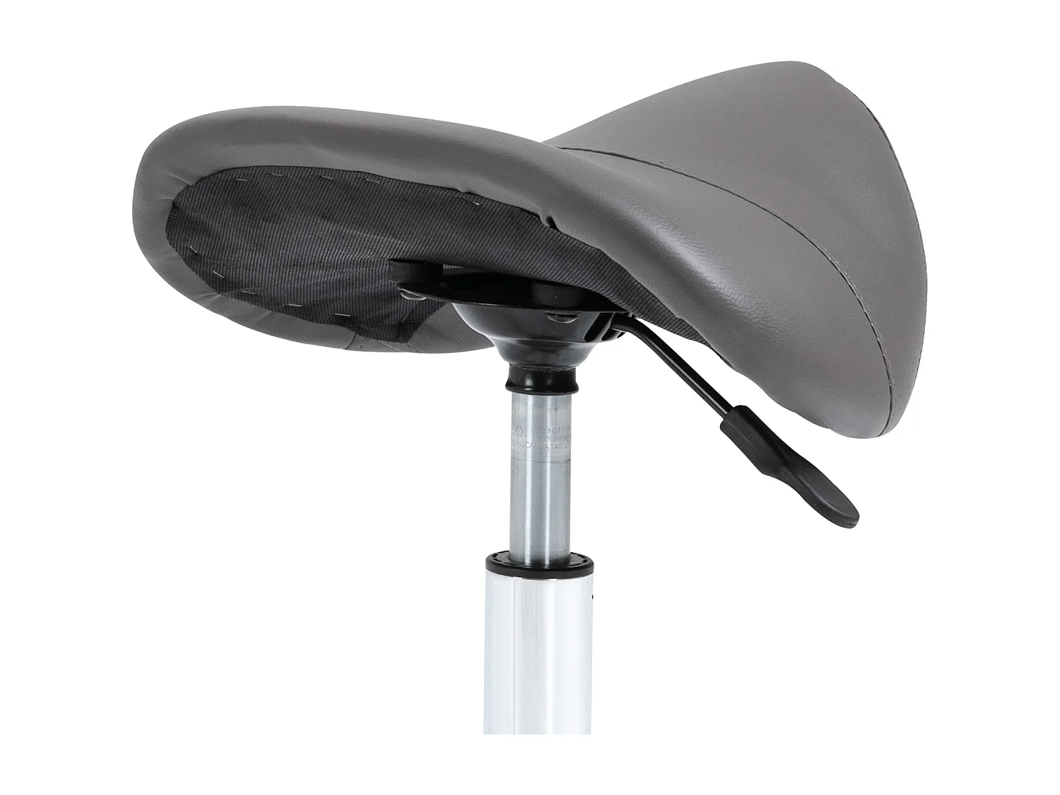 Sgabello da lavoro altezza regolabile in PU grigio