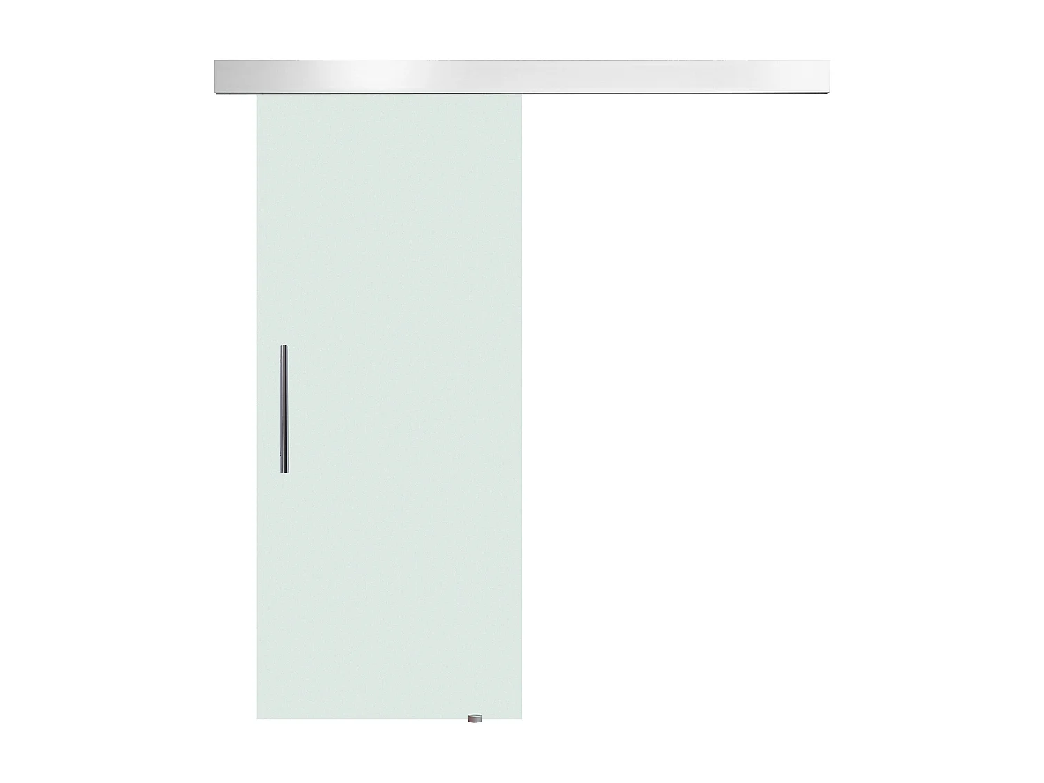 Porta scorrevole vetro satinato 8 mm con maniglia 205x77.5 cm