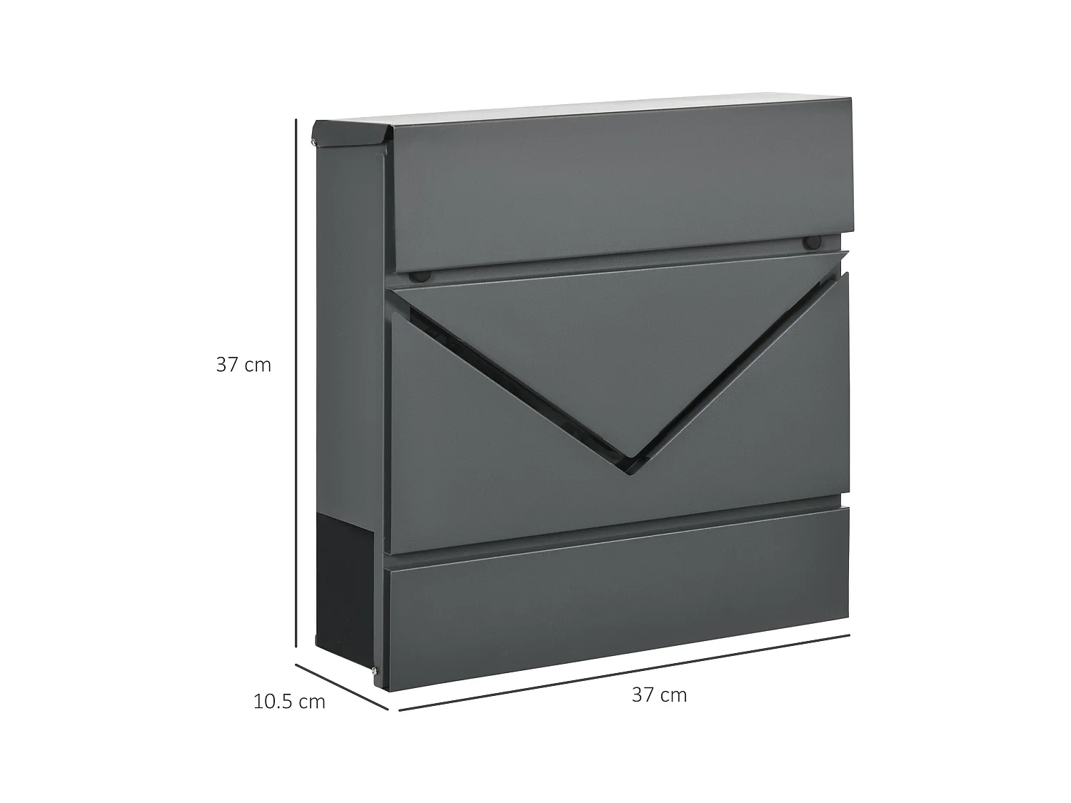 Cassetta postale con portagiornali e chiavi di sicurezza grigio