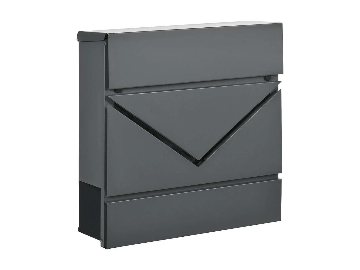 Cassetta postale con portagiornali e chiavi di sicurezza grigio