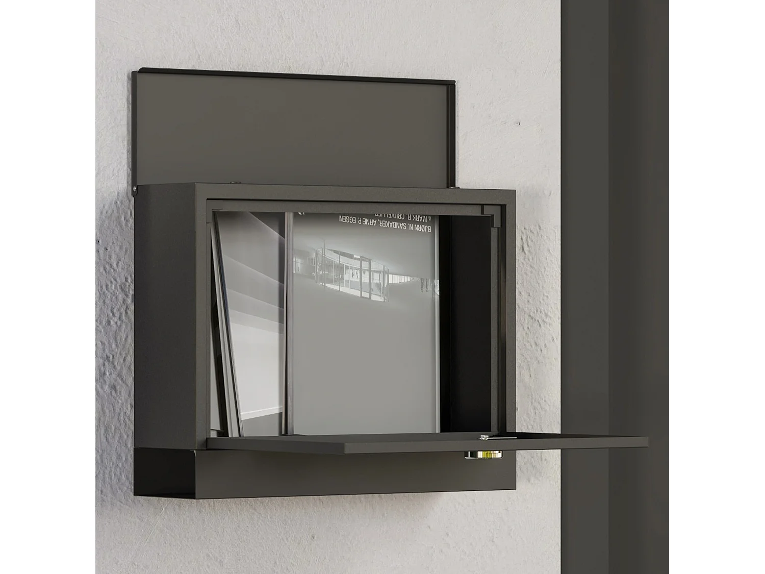 Cassetta postale con 2 chiavi di sicurezza in metallo nera