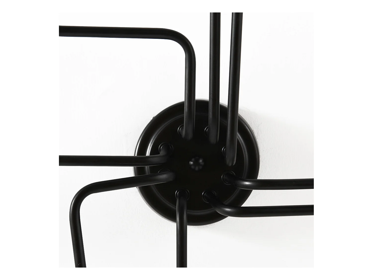 Lampadario a soffitto moderno 8 punti luce in metallo nero