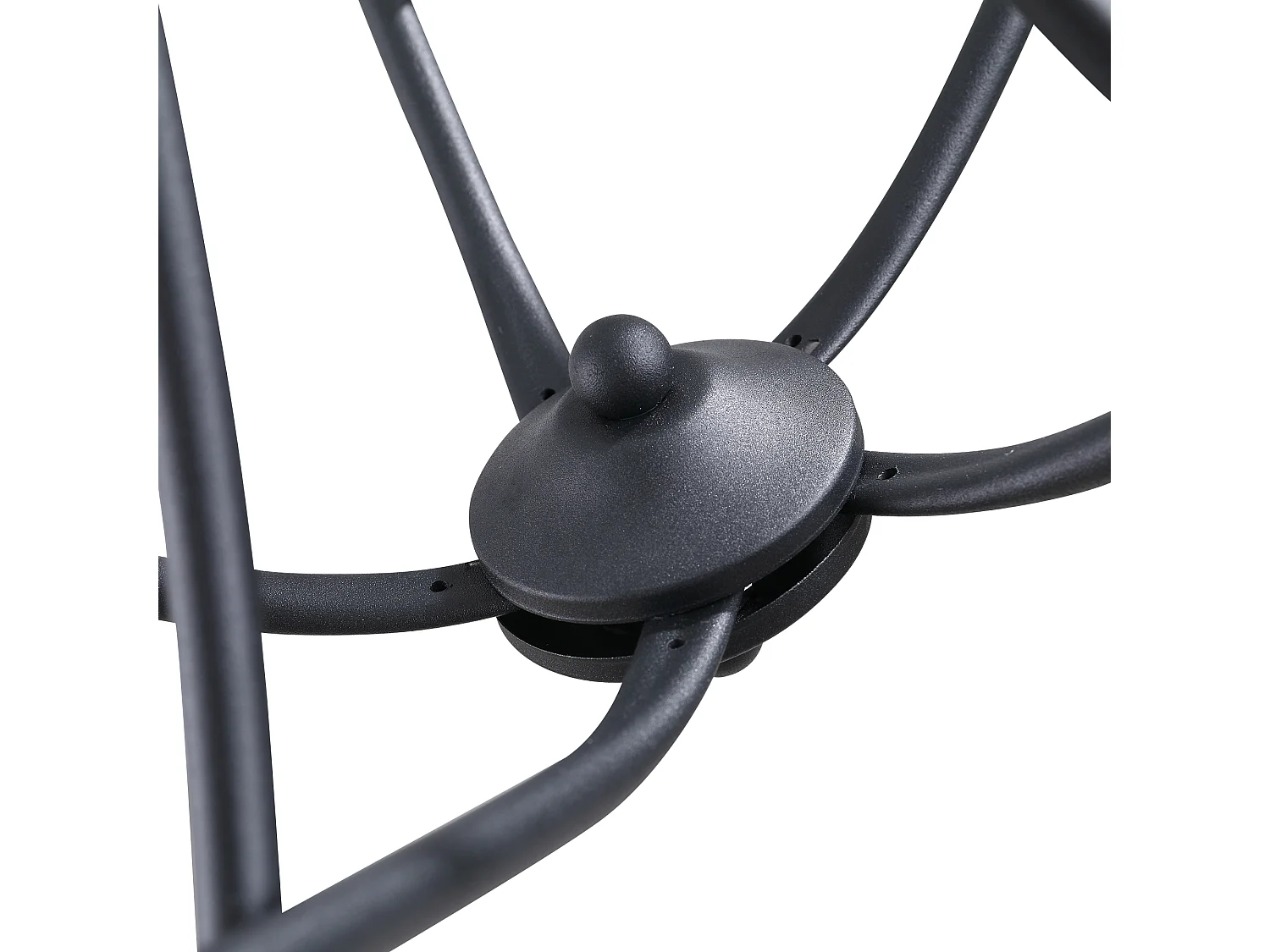 Lampadario a soffitto stile rustico in acciaio nero