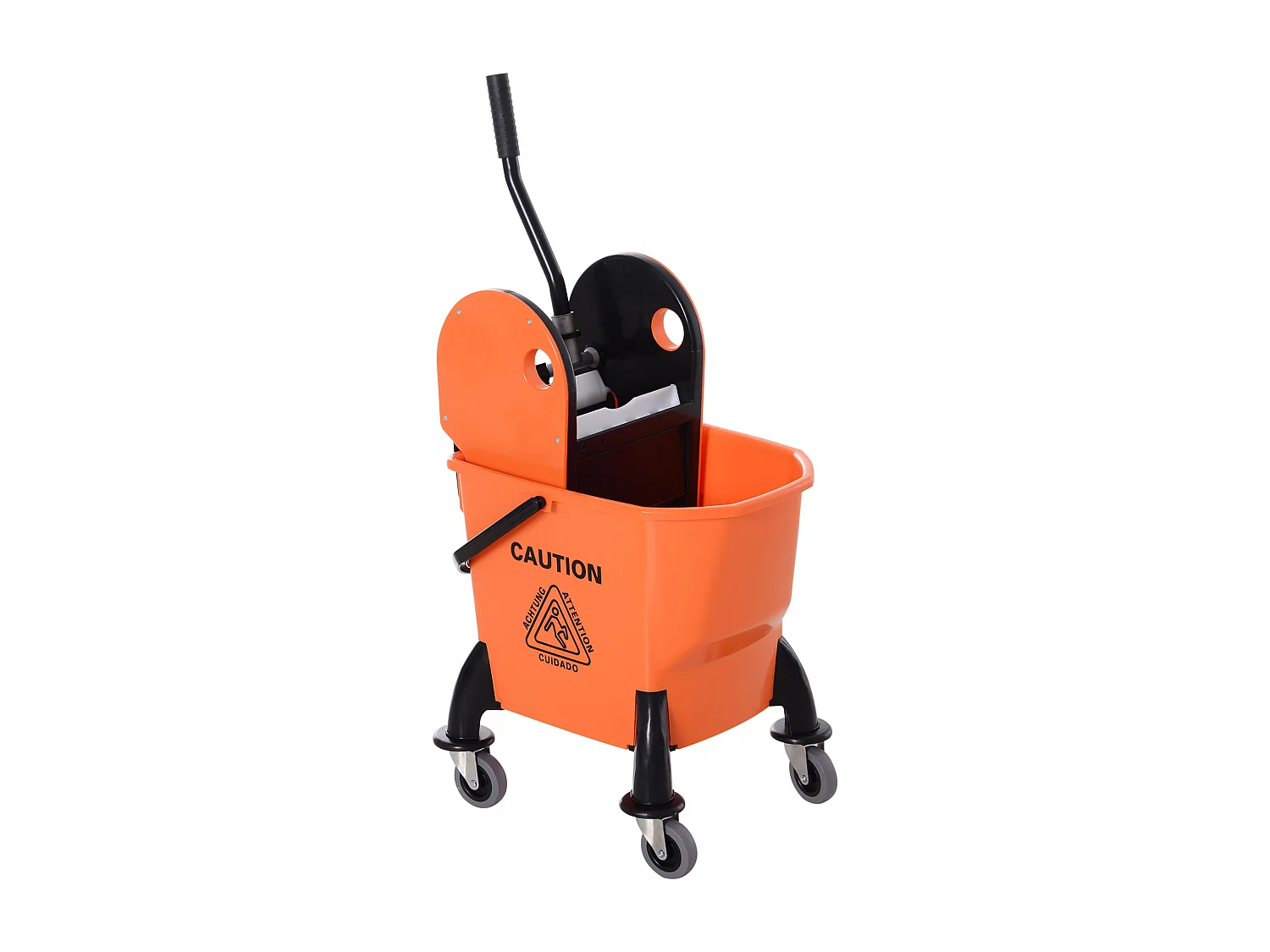 Carrello Lavapavimenti Professionale Secchio 26L e Strizzatore Rimovibile