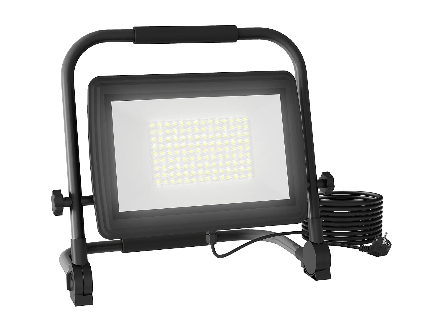 Faretto led da lavoro con testa girevole e supporto 35x20x32 cm nero