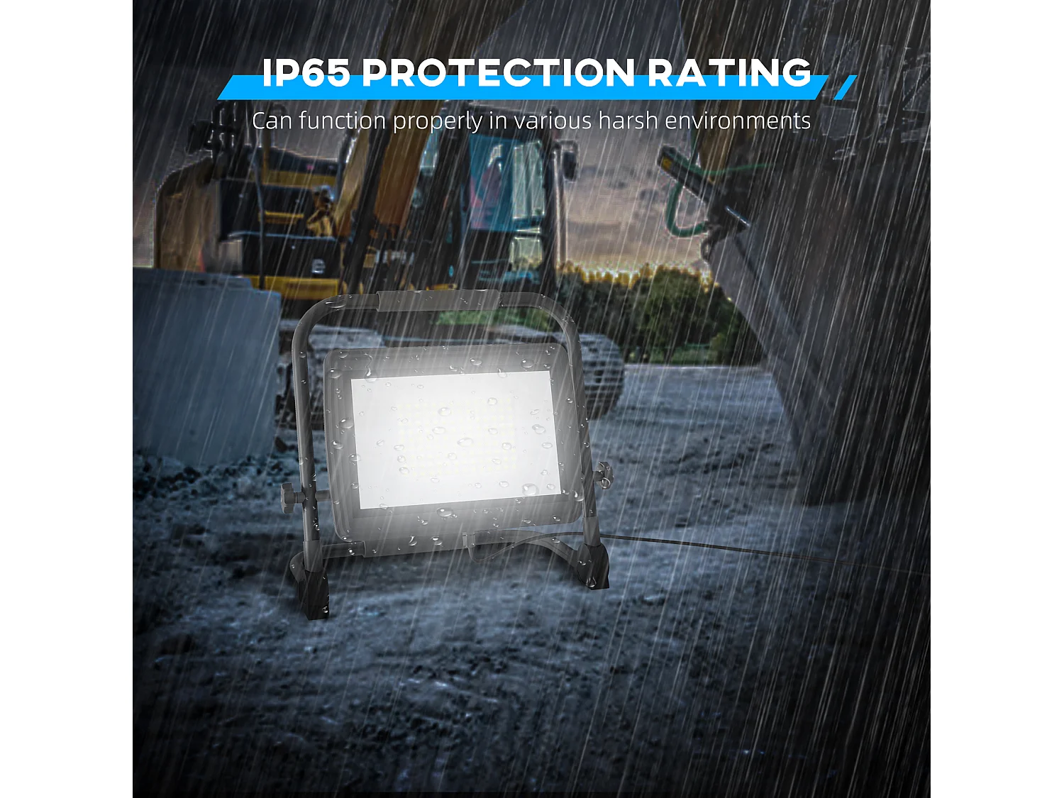 Faretto led da lavoro con testa girevole e supporto 35x20x32 cm nero