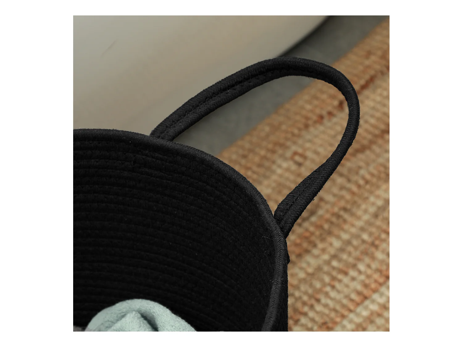 Cesto portabiancheria da 36l portatile e pieghevole Ø38x45 cm nero