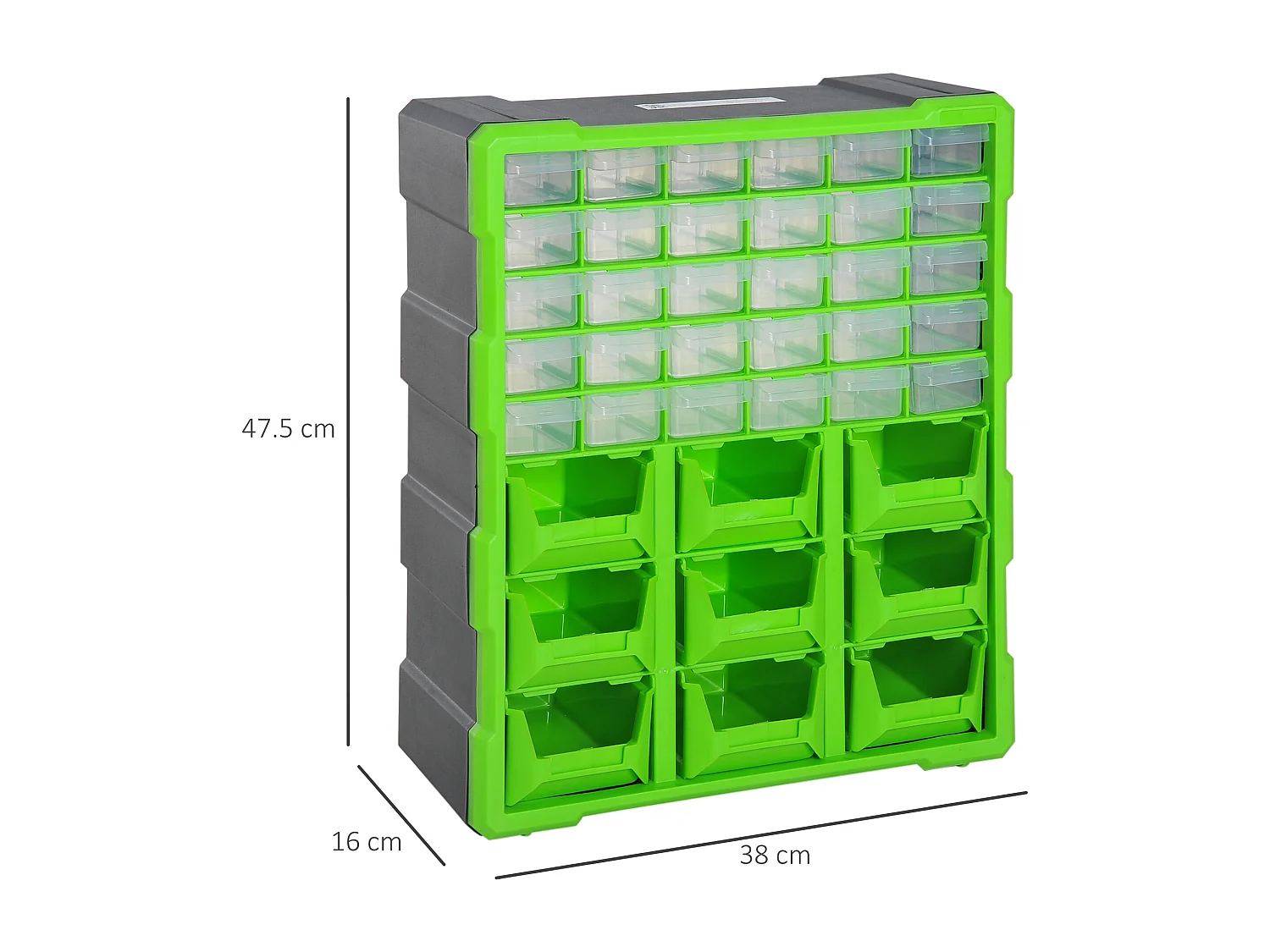 Cassettiera porta minuteria verde 30 cassetti