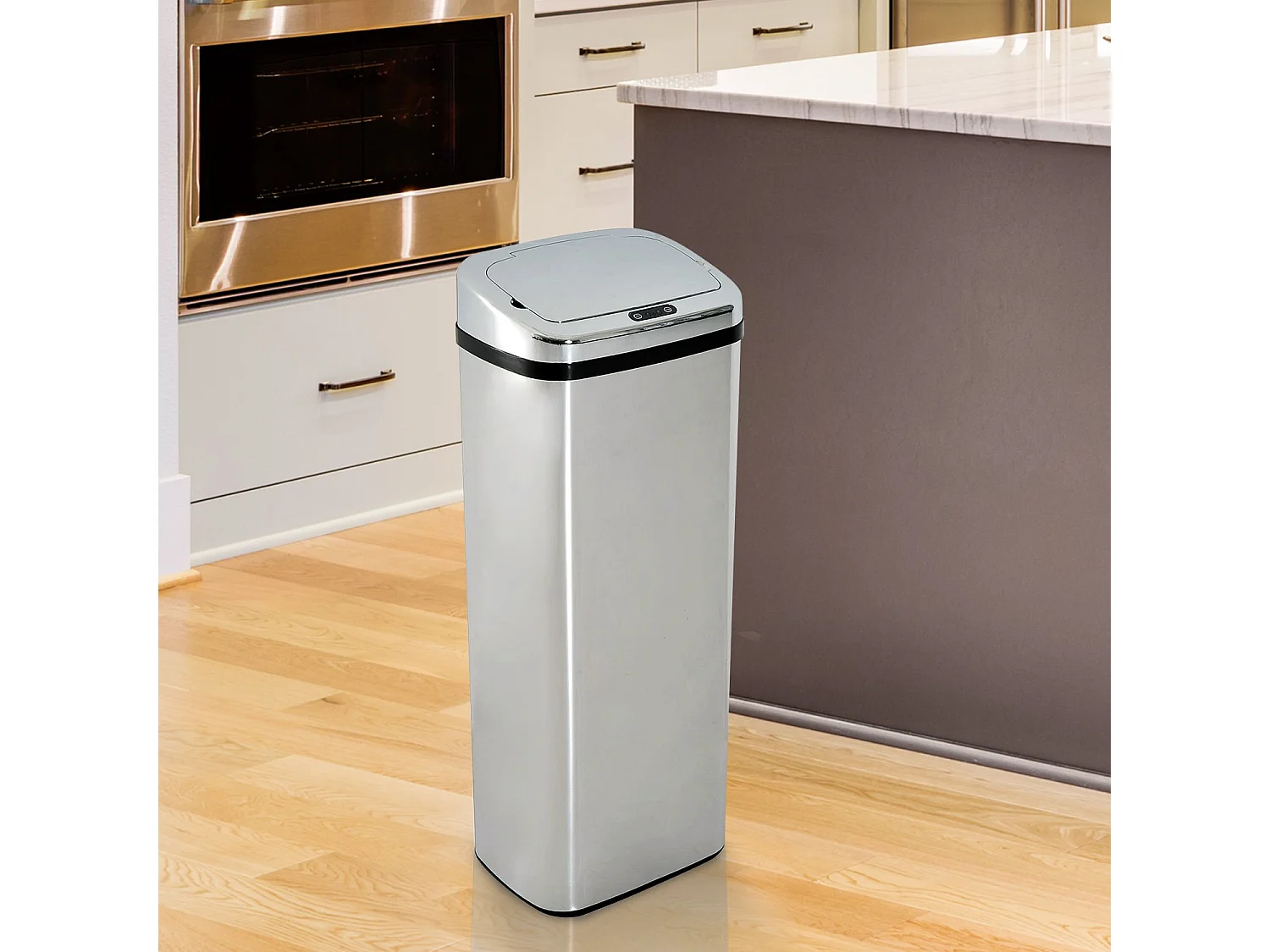 Pattumiera automatica con sensore a infrarossi in acciaio inox