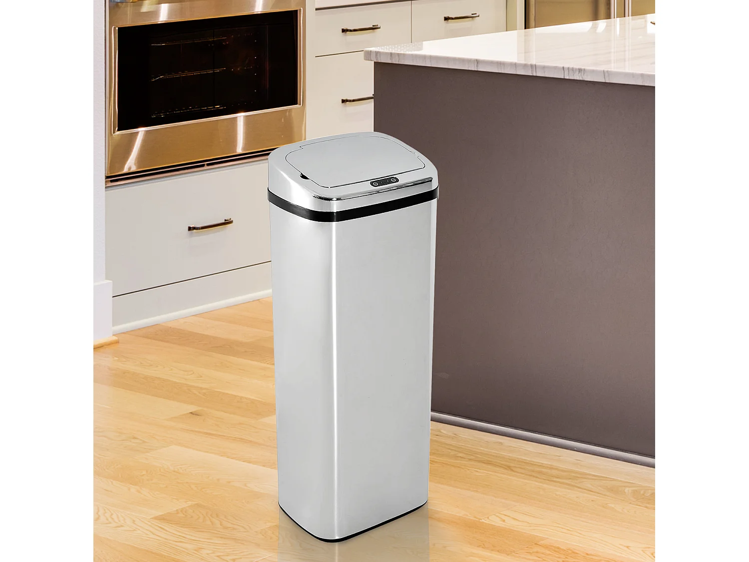 Pattumiera automatica con sensore a infrarossi in acciaio inox