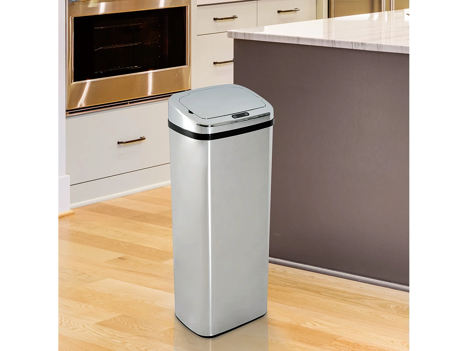 Pattumiera automatica con sensore a infrarossi in acciaio inox