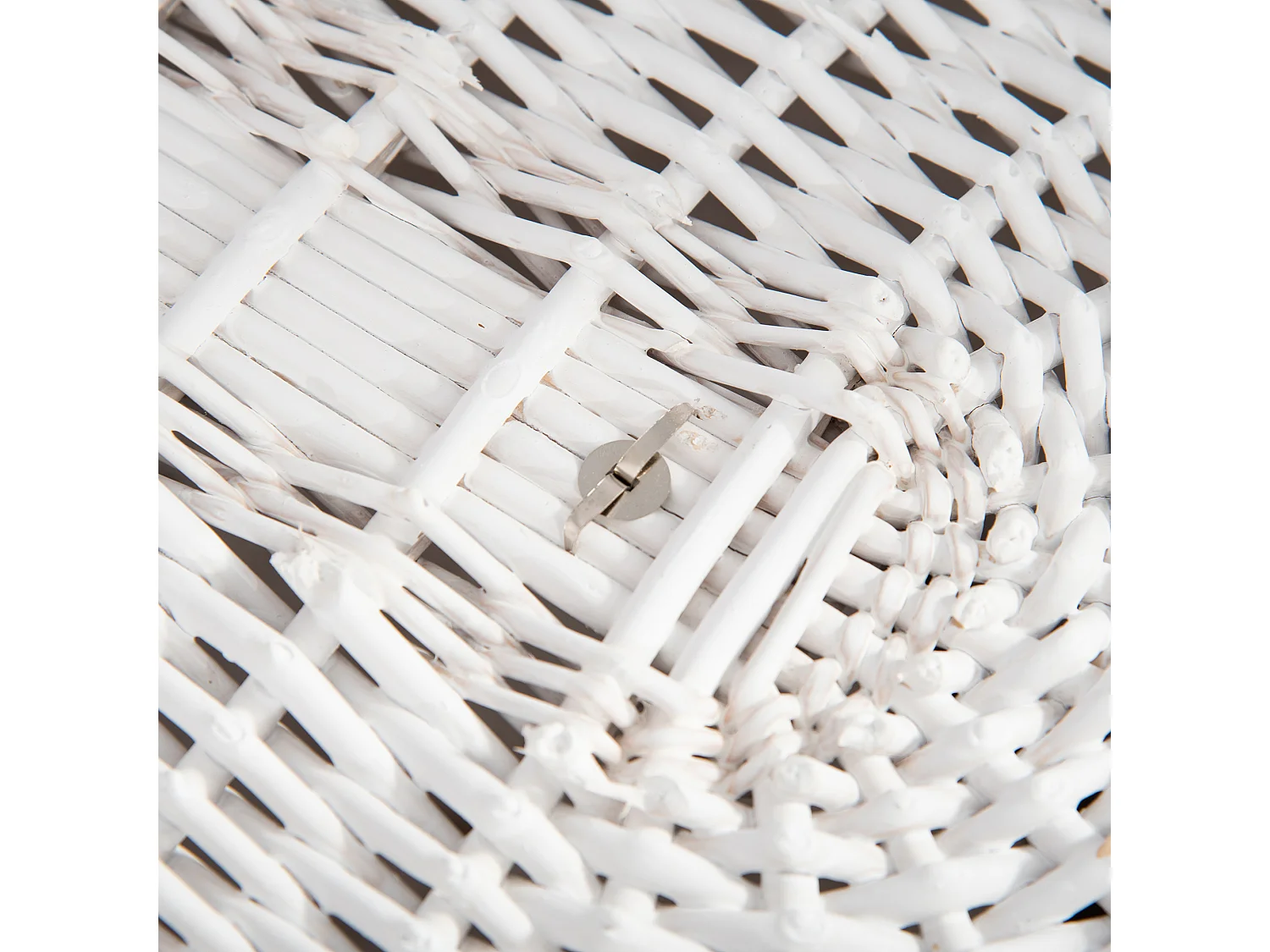 Cesto portabiancheria in vimini bianco con coperchio max. 15kg