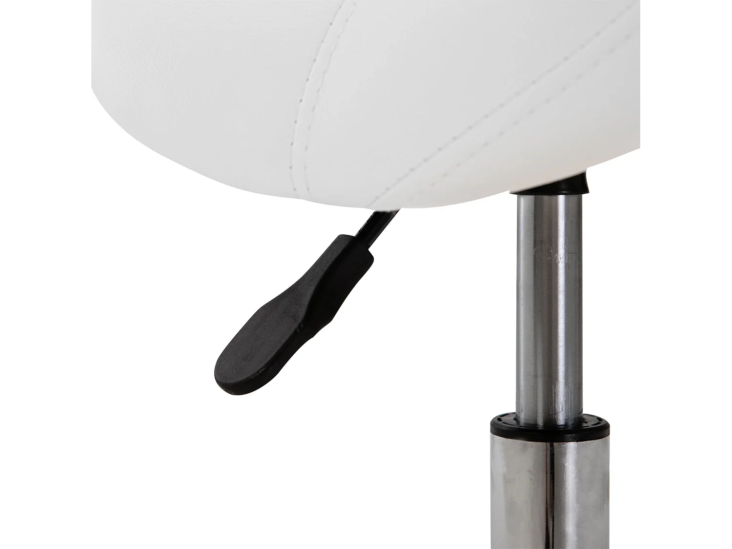 Sgabello da lavoro con ruote altezza regolabile in PU beige