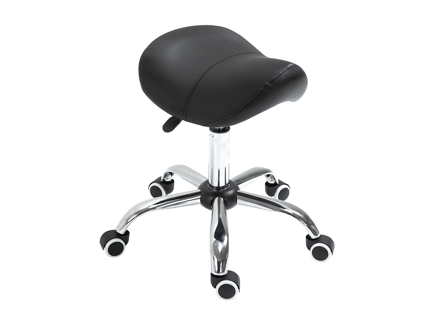Sgabello a sella ad altezza regolabile per estetiste e tatuatori