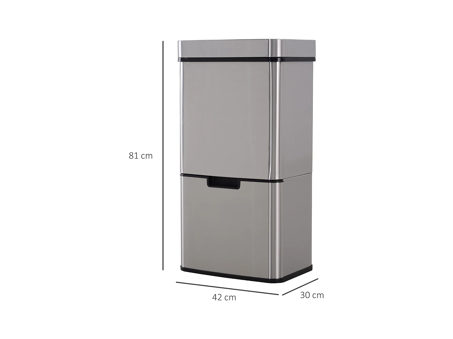 Pattumiera automatica da 72l sensore a infrarossi in acciaio e abs