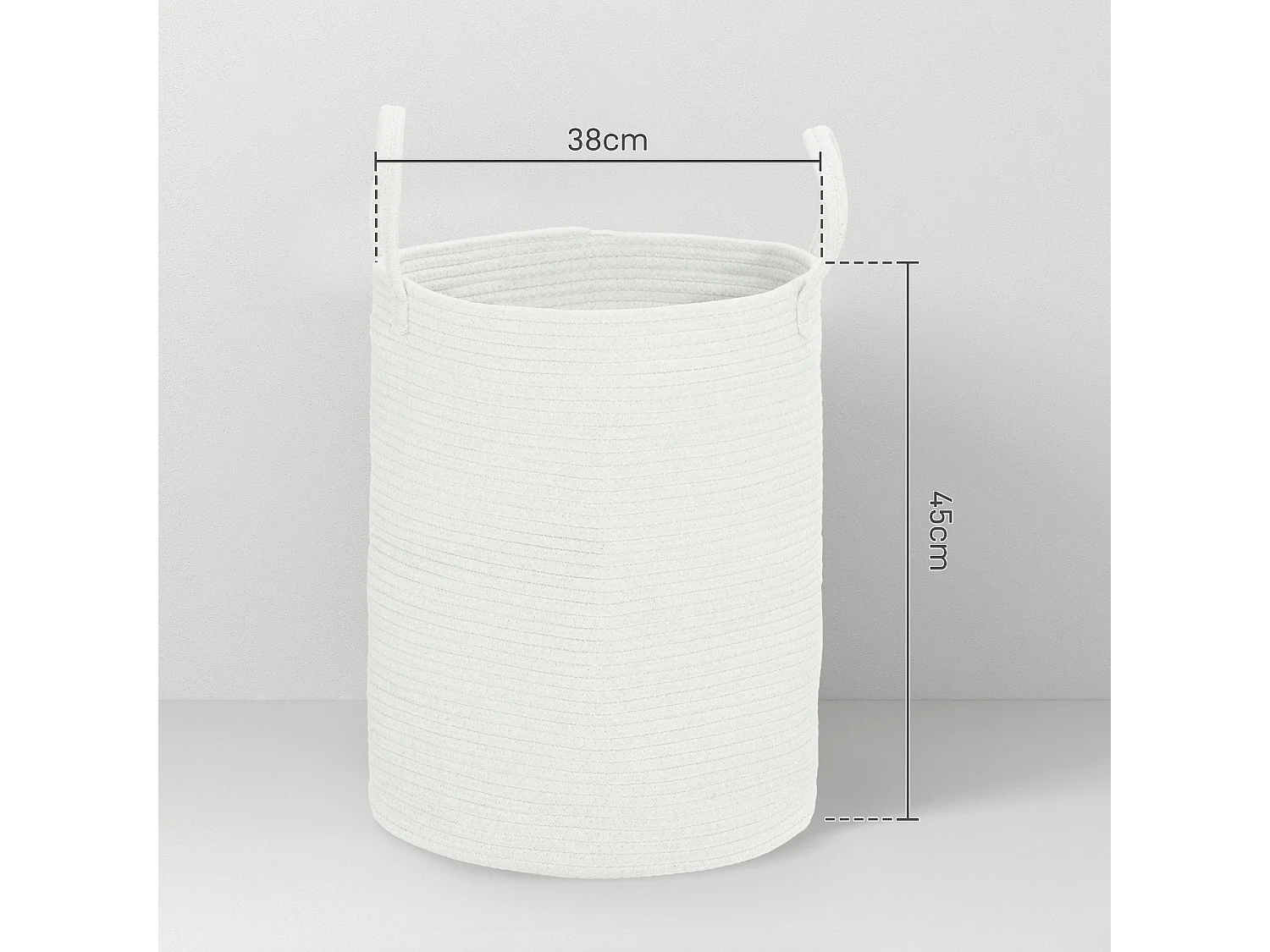 Cesto portabiancheria da 36l portatile e pieghevole Ø38x45 cm crema