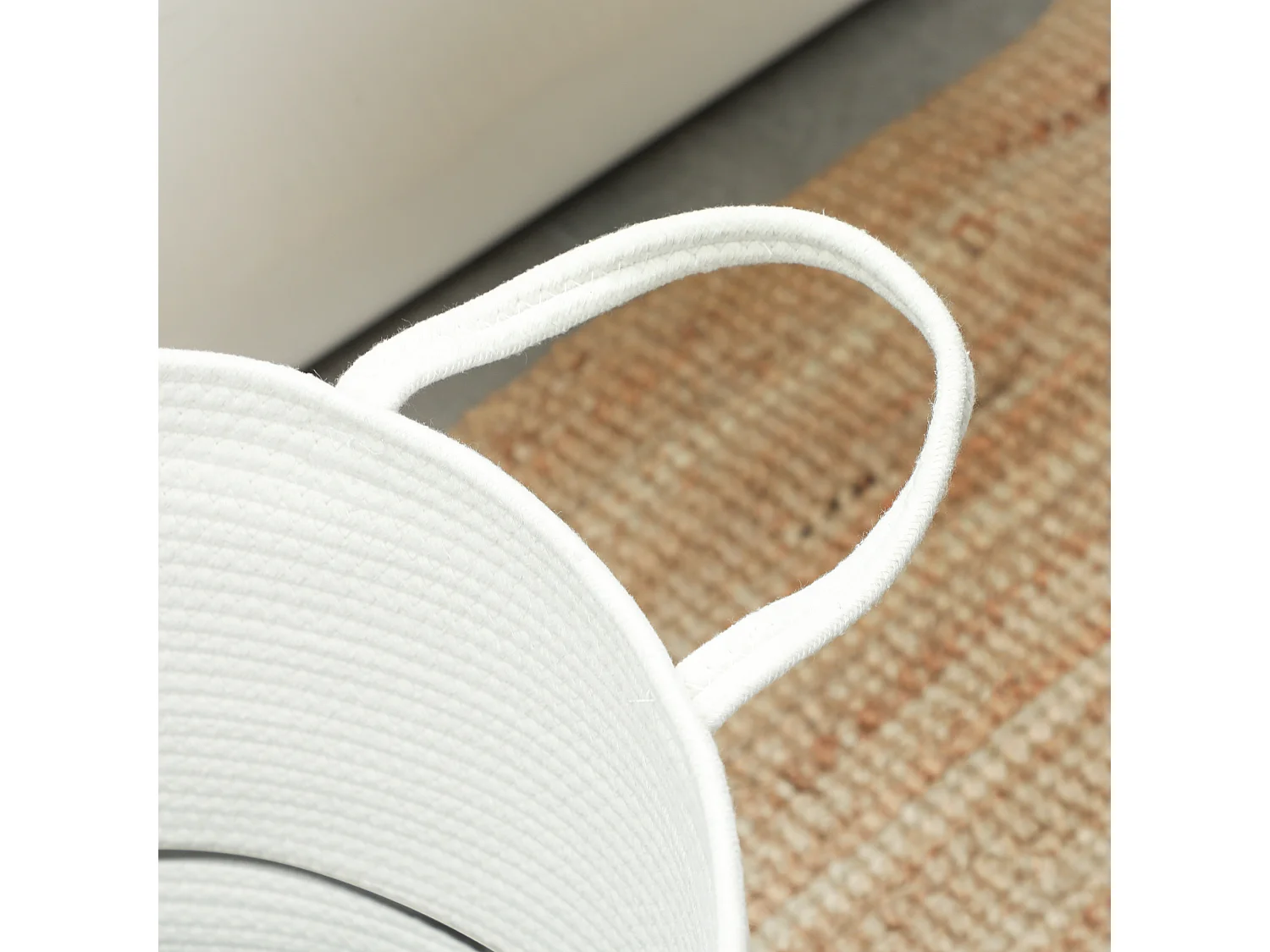 Cesto portabiancheria da 36l portatile e pieghevole Ø38x45 cm crema