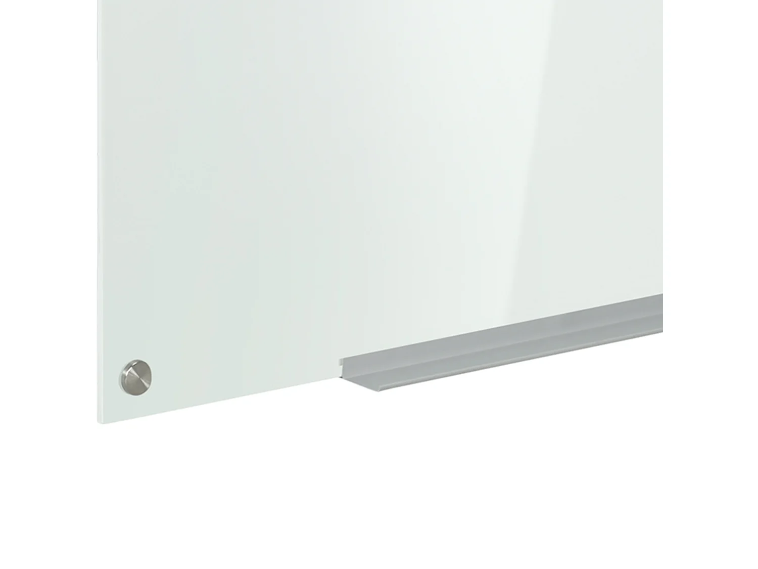 Lavagna in vetro bianca con 4 pennarelli e cancellino 90x60x0.4 cm