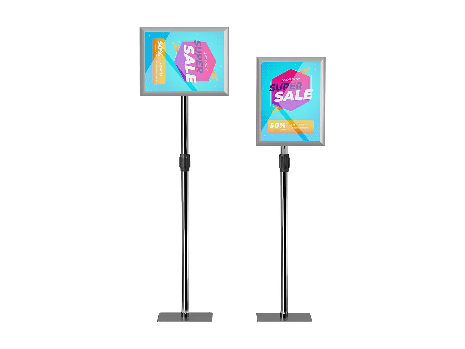 Espositore per poster a3 con altezza e inclinazione regolabili