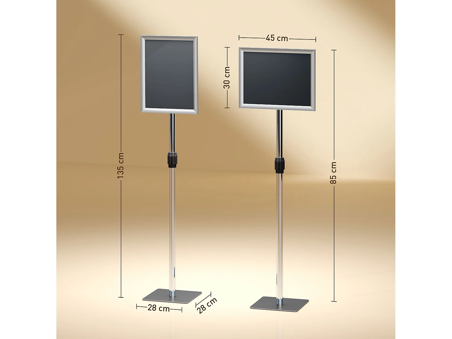 Espositore per poster a3 con altezza e inclinazione regolabili