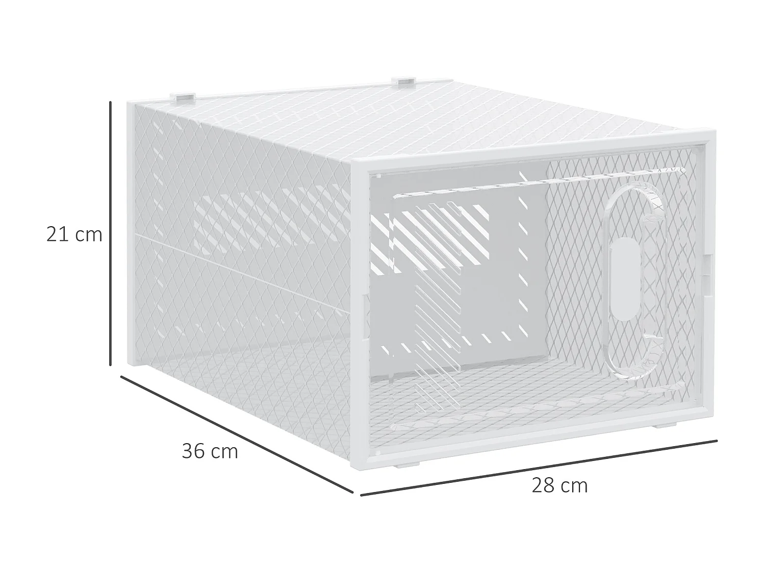 Mobile scarpiera modulabile 18 cubi 28x36x21cm in pp bianco
