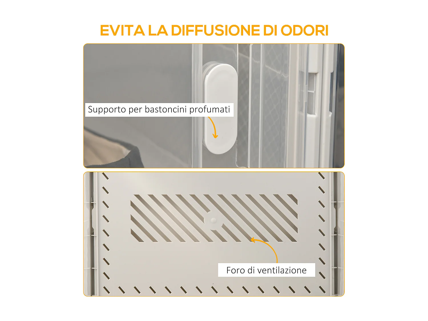 Mobile scarpiera modulabile 18 cubi 28x36x21cm in pp bianco