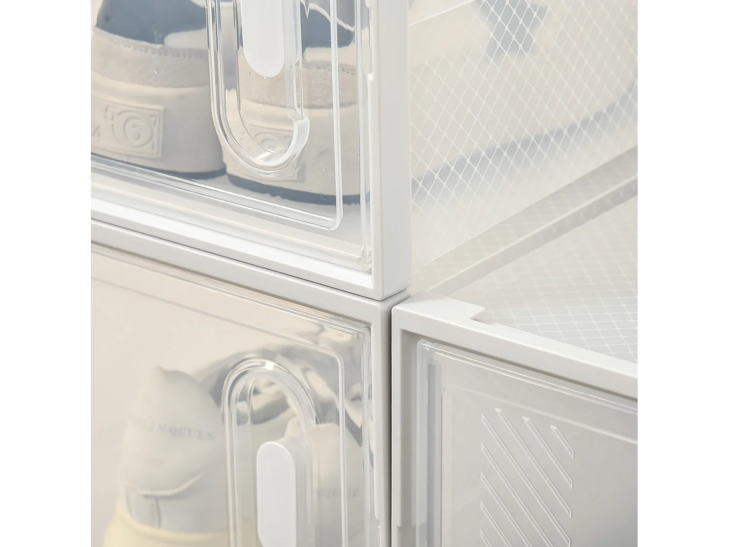 Mobile scarpiera modulabile 18 cubi 28x36x21cm in pp bianco