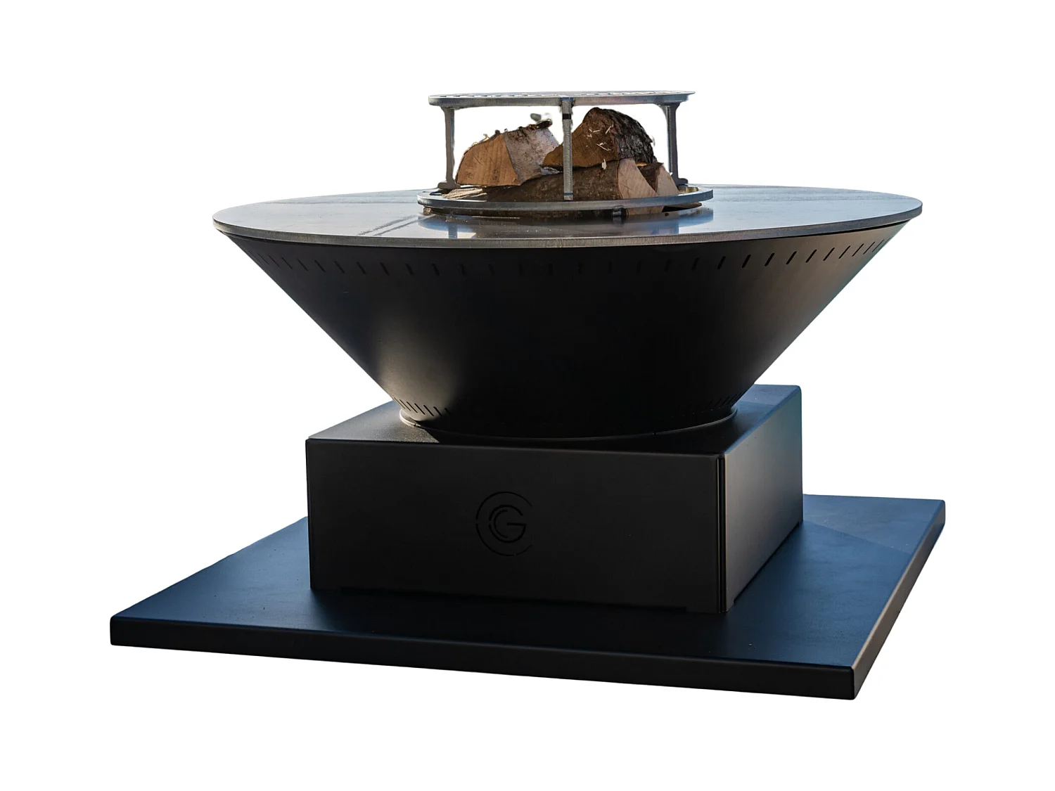 FESTIF POOL Brasero Double Cuve Aluminium 83x55cm - Noir - Compact et élégant pour des soirées conviviales sous les étoiles