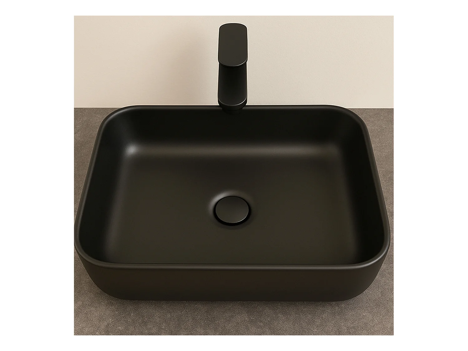 Meuble avec vasque 120 cm noir Aquacera