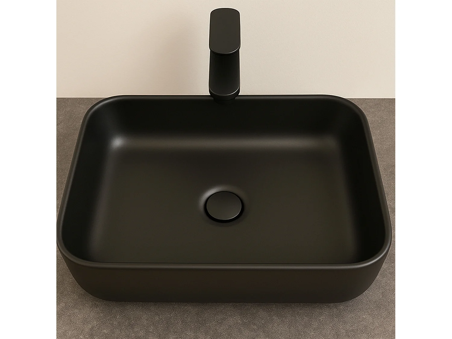 Meuble avec vasque 120 cm noir Aquacera