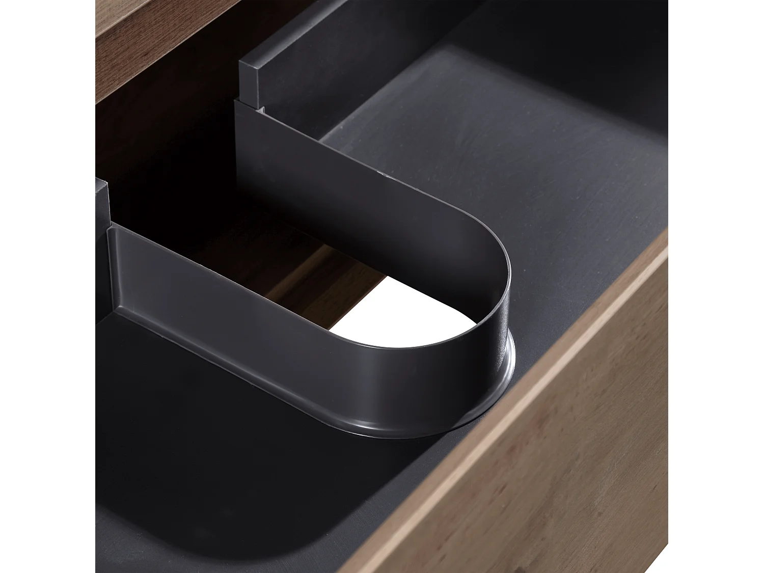 Meuble avec vasque 80 cm chêne brun Aquaroca