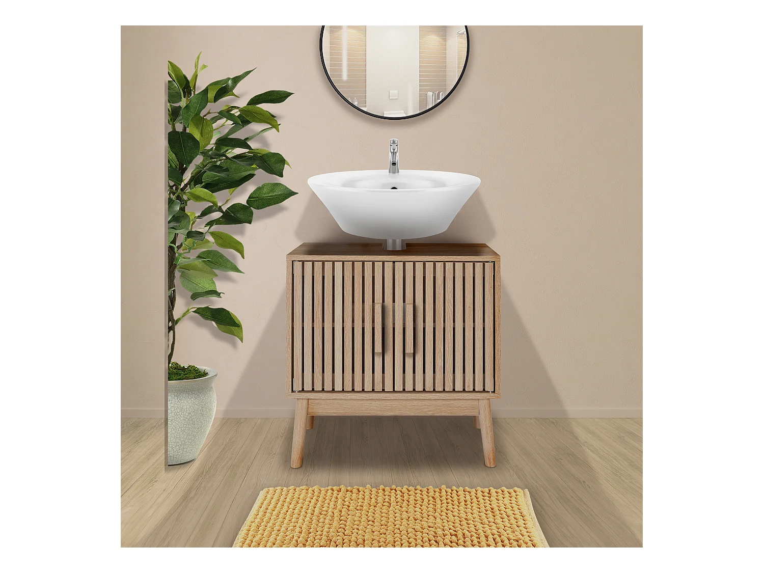 Meuble Sous Vasque Klaus Marron