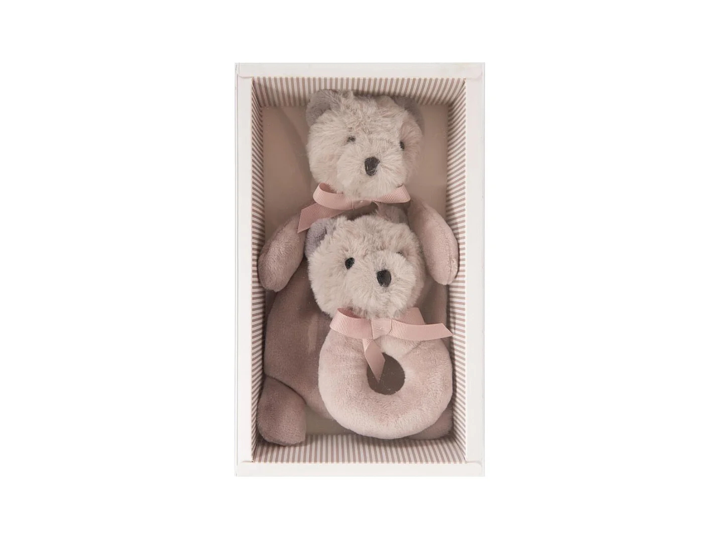 Coffret doudou et hochet ours