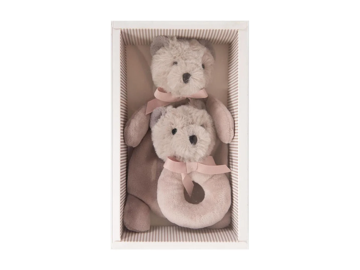 Coffret doudou et hochet ours