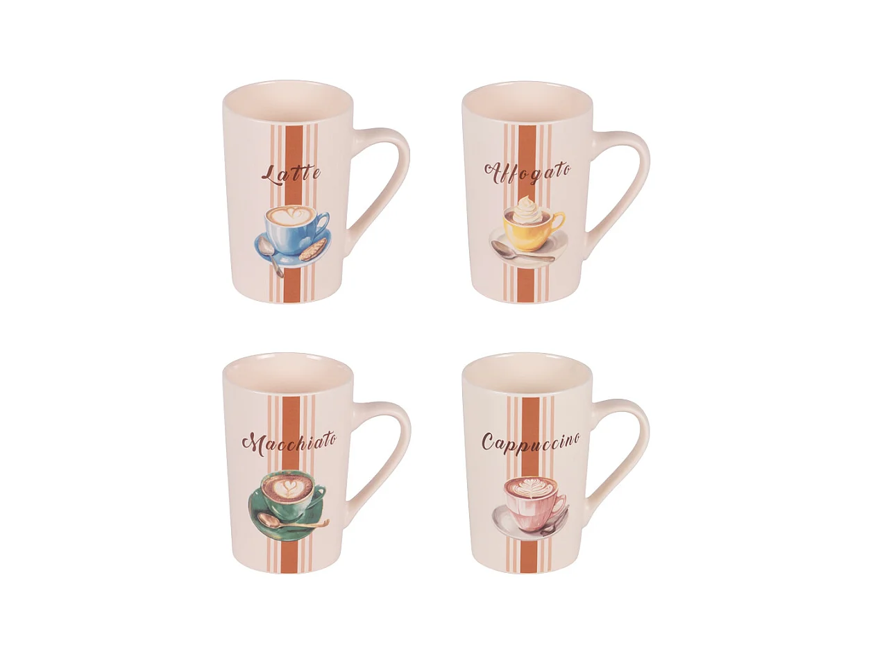 Coffret de 4 mugs Barista 35 cl