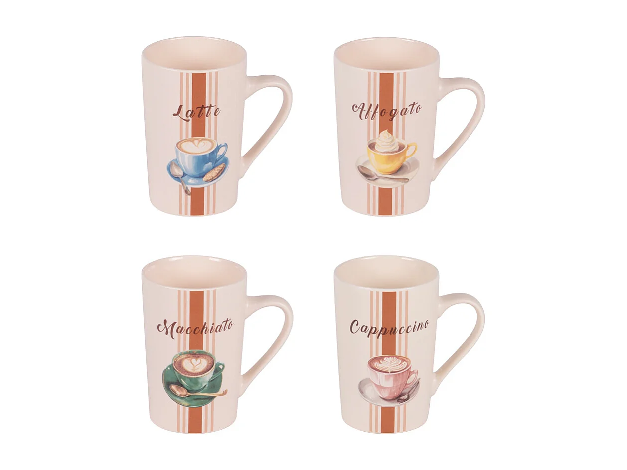 Coffret de 4 mugs Barista 35 cl