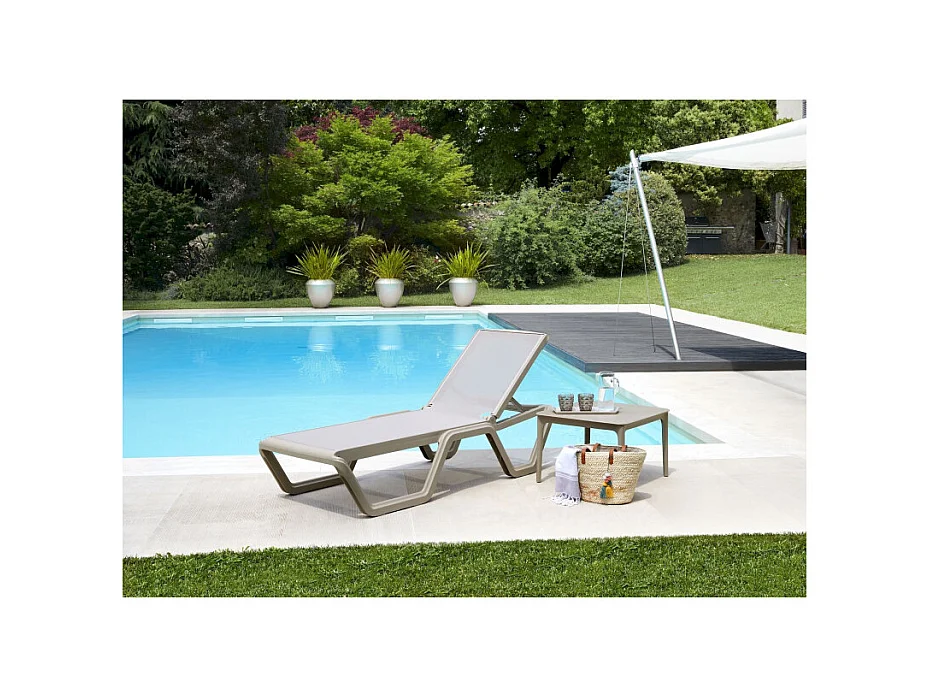 Bain de soleil sur roulettes VELA taupe