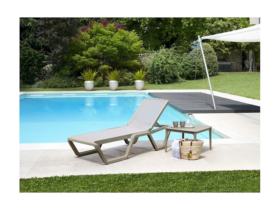 Bain de soleil sur roulettes VELA taupe